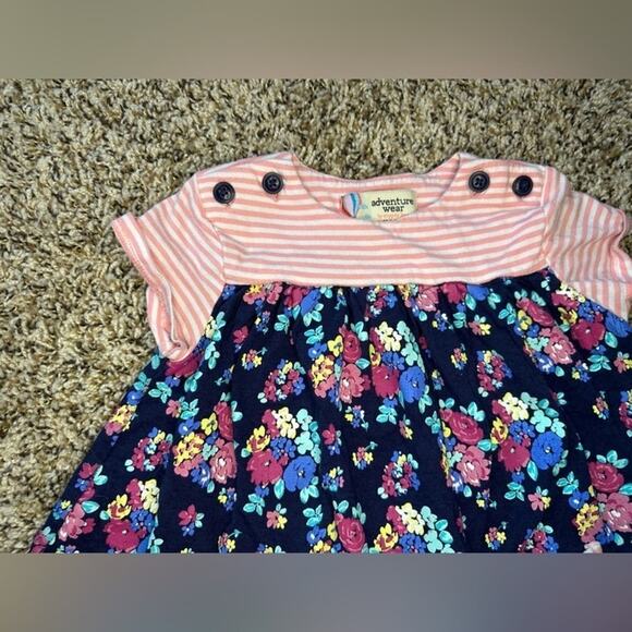 Adventure Wear by Copper Key Girls 2T Multicolor Floral Short Sleeve Dress - Picture 4 of 12
